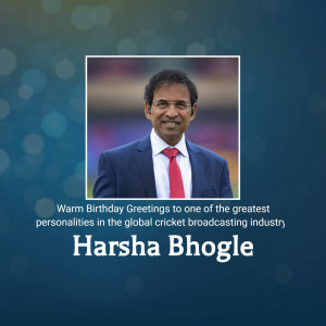 Harsha Bhogle Birthday Greetings Marketing Image For LinkedIn