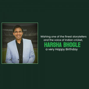 Harsha Bhogle Birthday Wish Template For LinkedIn