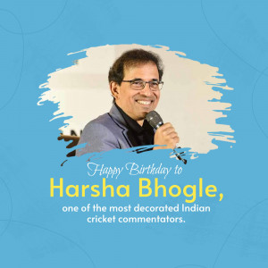 Harsha Bhogle Birthday Wish Post For Pinterest