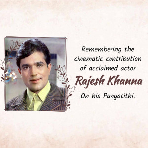 Rajesh Khanna - Remembering A Cinematic Legend Graphic For Telegram