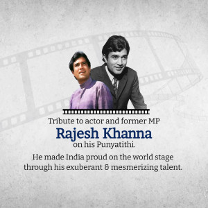 Rajesh Khanna Punyathithi Tribute Social Media Post For Pinterest