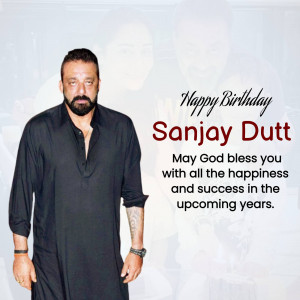 Sanjay Dutt Birthday Wish Marketing Image For LinkedIn
