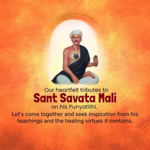 Sant Savata Mali Punyathithi Poster For Instagram
