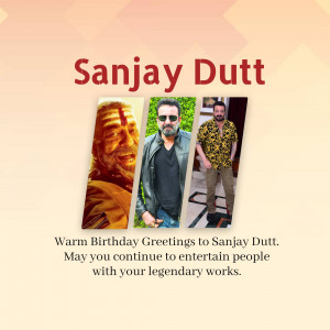 Sanjay Dutt Birthday Tribute Template For Telegram