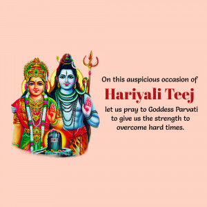 Happy Hariyali Teej Template For WhatsApp