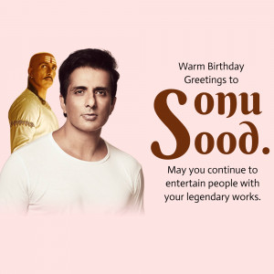 Sonu Sood Birthday Greeting Branding Post For X