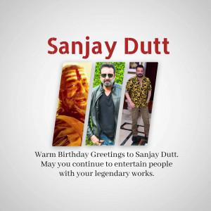 Sanjay Dutt Birthday Greetings Banner For Pinterest