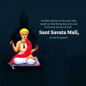 Sant Savata Mali Punyatithi Social Media Post For X