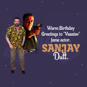 Sanjay Dutt Birthday Wish Promotional Banner For Pinterest