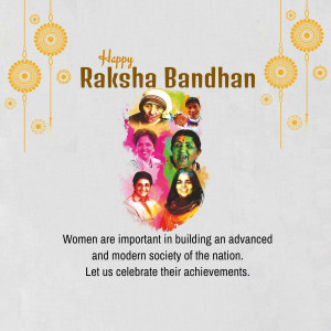 Happy Raksha Bandhan & Celebrating Women Business Poster For X