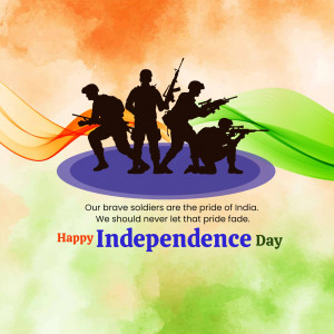 Indian Independence Day - Soldiers Salute Design For Instagram