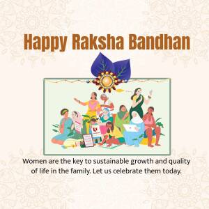 Happy Raksha Bandhan - Celebrating Women Flyer For Instagram