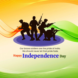 Happy Independence Day - Indian Soldiers Social Media Post For Twitter