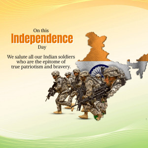 Independence Day Salute To Indian Soldiers Banner For Instagram