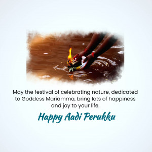 Happy Aadi Perukku - Goddess Mariamma Marketing Image For Threads