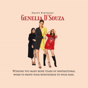 Genelia D'Souza Birthday Wish Flyer For Threads