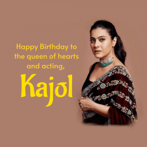 Happy Birthday Kajol Template For LinkedIn