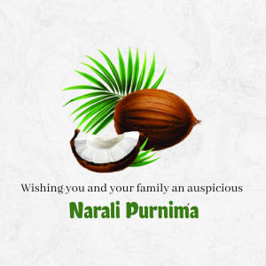 Narali Purnima Coconut Illustration Graphic For Twitter