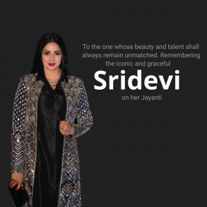 Remembering Sridevi Business Poster For Instagram