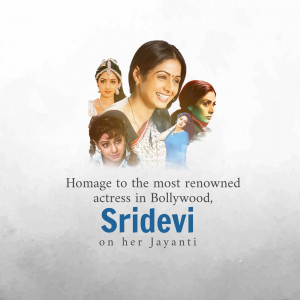 Sridevi Jayanti Homage Business Poster For Telegram