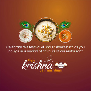 Krishna Janmashtami celebration with traditional Indian sweets