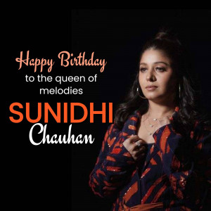 Sunidhi Chauhan Birthday Wish Marketing Image For Threads