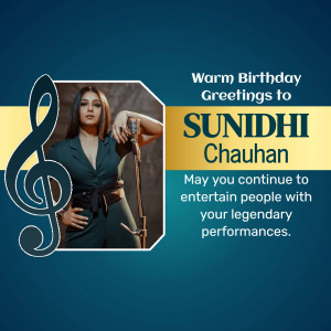 Sunidhi Chauhan Birthday Greeting Promotional Banner For X