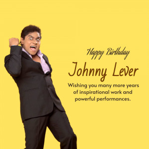 Johnny Lever Birthday Wish Business Poster For Facebook