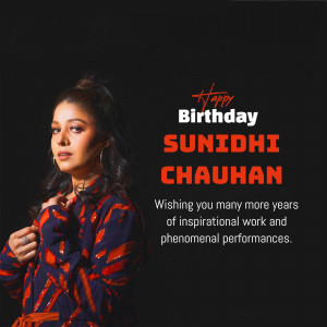 Sunidhi Chauhan Birthday Wish Advertisement For LinkedIn