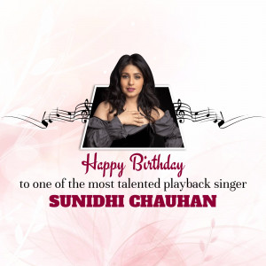 Happy Birthday Sunidhi Chauhan Business Poster For X