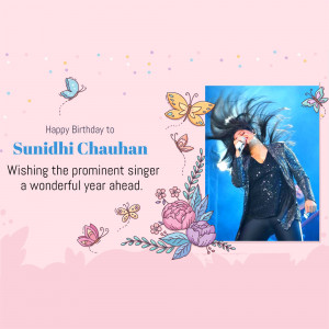Sunidhi Chauhan Birthday Wish Artwork For Telegram