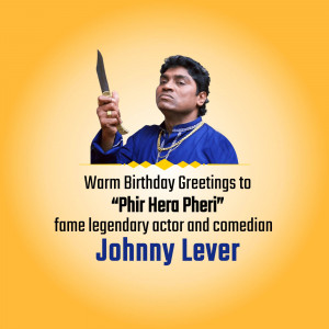 Johnny Lever Birthday Greeting Promotional Banner For Google Business Profile