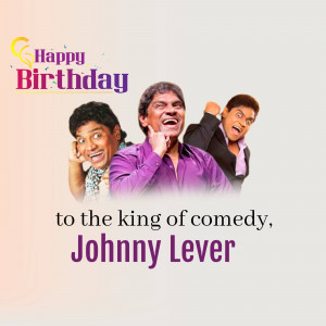 Happy Birthday Johnny Lever Business Poster For Pinterest
