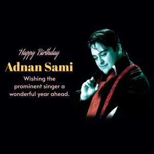 Happy Birthday Adnan Sami Flyer For LinkedIn