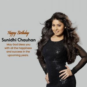 Sunidhi Chauhan Birthday Wish Branding Post For Facebook