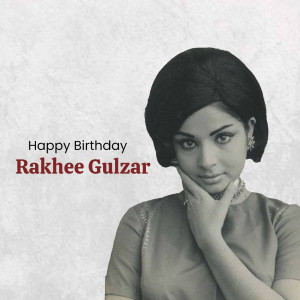 Rakhee Gulzar Birthday Tribute Creative Design For LinkedIn