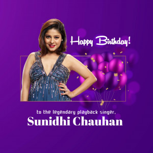 Happy Birthday Sunidhi Chauhan Post For Twitter