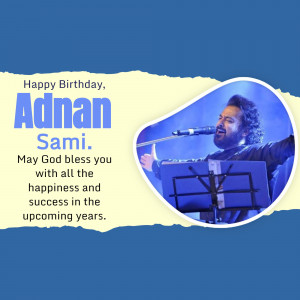Adnan Sami Birthday Wish Poster For Pinterest