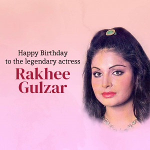 Rakhee Gulzar Birthday Tribute Creative Design For Threads