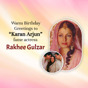 Rakhee Gulzar Birthday Greetings Branding Post For Google Business Profile