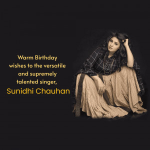Sunidhi Chauhan Birthday Wish Post For Instagram