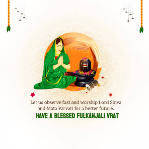 Fulkajali Vrat - Lord Shiva And Mata Parvati Graphic For Facebook