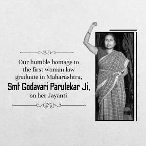 Smt Godavari Parulekar - First Woman Law Graduate Of Maharashtra Social Media Post For Pinterest