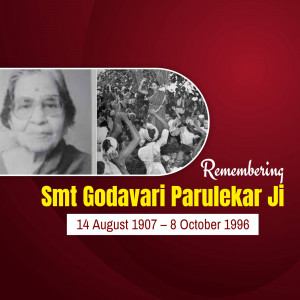 Remembering Smt. Godavari Parulekar Ji Banner For WhatsApp