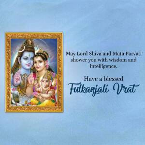 Lord Shiva And Mata Parvati - Fulkanjali Vrat Branding Post For Facebook