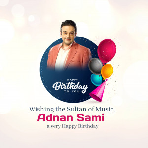 Adnan Sami Birthday Wish Poster For Instagram