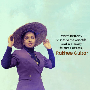 Rakhee Gulzar Birthday Tribute Image For Threads