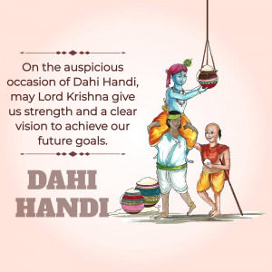 Dahi Handi Festival Greetings Poster For LinkedIn
