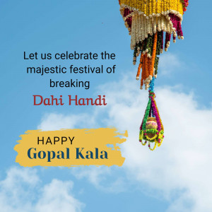 Happy Dahi Handi & Gopal Kala Image For WhatsApp