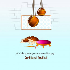 Happy Dahi Handi Festival Branding Post For Facebook